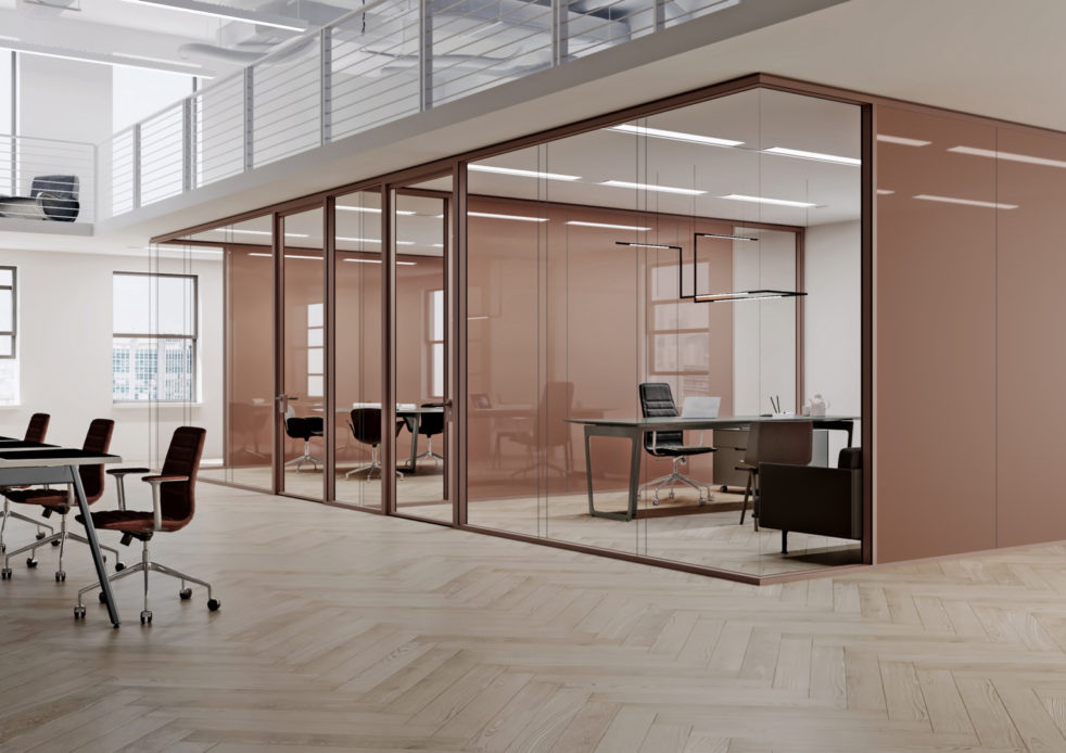 Commercial glass office system